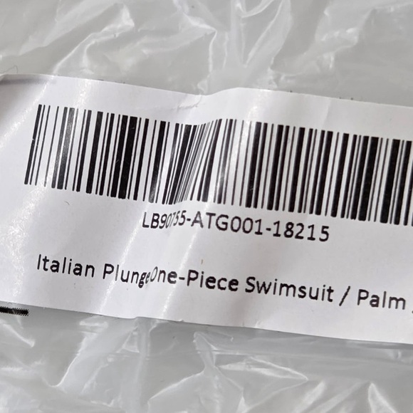 NWT QUINCE Italian Plunge One-Piece Swimsuit  Regular Palm - Picture 4 of 13
